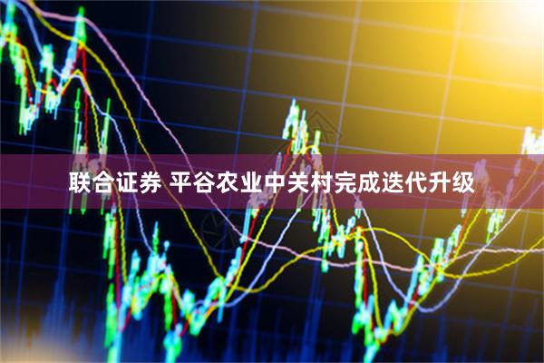 联合证券 平谷农业中关村完成迭代升级