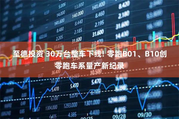 至德投资 30万台整车下线! 零跑B01、B10创零跑车系量产新纪录